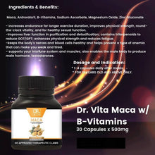 Load image into Gallery viewer, Dr. Vita Maca with B-Vitamins