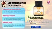Load image into Gallery viewer, Dr, Vita DHA (with Ginkgo and Zinc)500mg x 30 Capsules