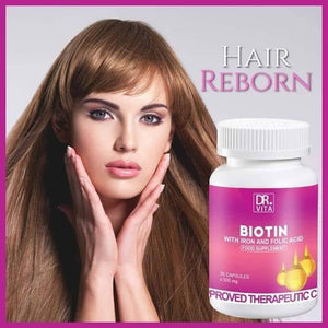Dr. Vita Biotin with Iron and Folic Acid (For Women) 500mg x 30 Capsules