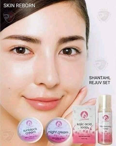 Shantahl Rejuvenating Set (Kojic Acid Soap, Night Cream, Sunblock Cream & Toner)