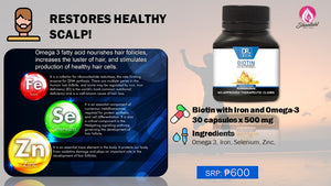 Dr. Vita Biotin for Men (with Iron and OMEGA-3) 500mg x 30 capsules