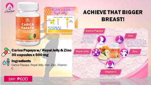 Dr. Vita Carica Papaya (with Royal Jelly & Zinc) 500mg x 30 capsules